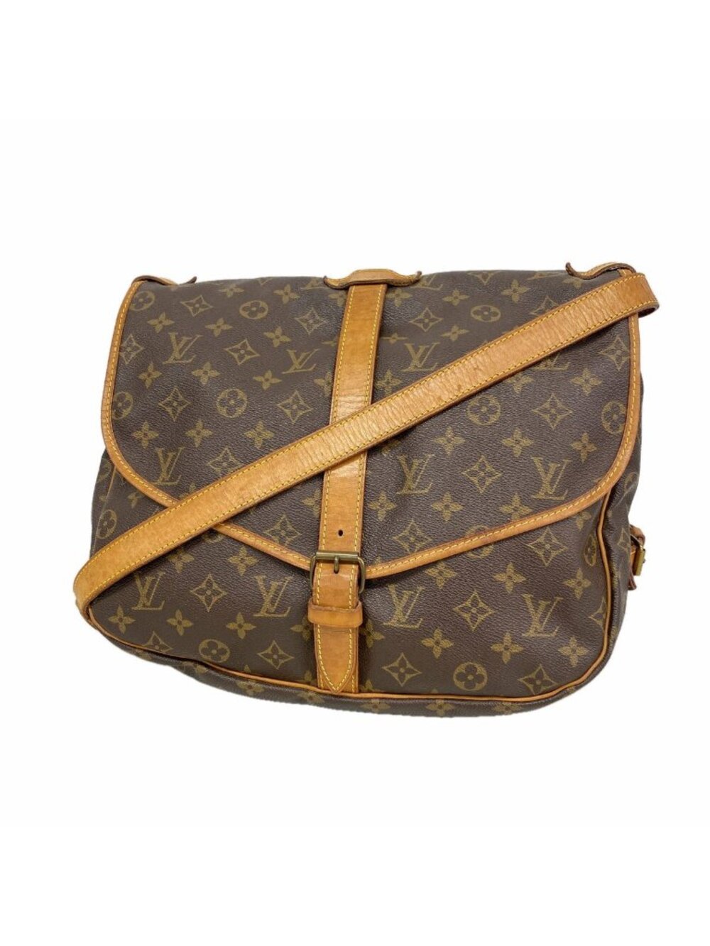 Louis Vuitton Shoulder Bag Monogram Saumur 35 Brown